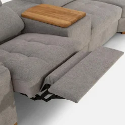 Narożniki|Inspire Narożnik rozkładany z funkcją relaks szary VESTA lewy