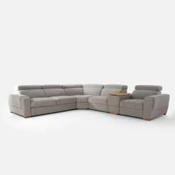 Inspire Narożnik rozkładany z funkcją relaks szary VESTA prawy