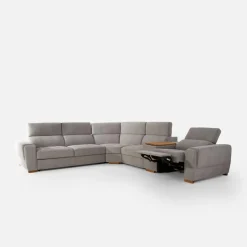 Inspire Narożnik rozkładany z funkcją relaks szary VESTA prawy