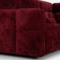 Impresti Narożnik rozkładany z funkcją relaksu i barkiem bordowy CANTATA lewy