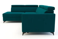 Narożnik rozkładany z podnoszonymi zagłówkami VERO lewy