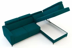 Narożniki| Narożnik rozkładany z podnoszonymi zagówkami VERO prawy