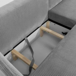 Narożniki|inny Narożnik rozkładany z poduszkami jasnoszary RAGUS