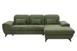 Narożniki|INFINI Narożnik rozkładany z poduszkami oliwkowy ALTA prawy