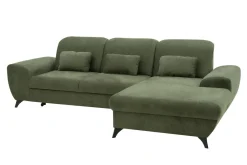 Narożniki|INFINI Narożnik rozkładany z poduszkami oliwkowy ALTA prawy