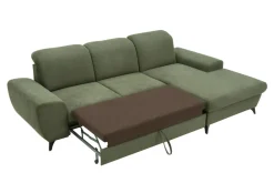 Narożniki|INFINI Narożnik rozkładany z poduszkami oliwkowy ALTA prawy