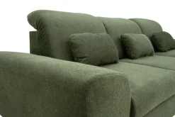 Narożniki|INFINI Narożnik rozkładany z poduszkami oliwkowy ALTA prawy