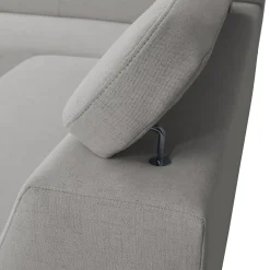 Narożnik rozkładany z regulowanymi zagłówkami jasnoszary LUGANO 2 lewy