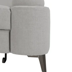 Narożnik rozkładany z regulowanymi zagłówkami jasnoszary LUGANO 2 lewy