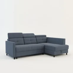 FN Design Narożnik rozkładany z regulowanymi zagłówkami niebieski WONDER prawy