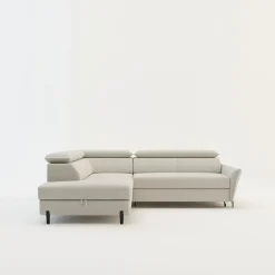 Narożniki|Instilo Narożnik rozkładany z regulowanymi zagłówkami jasnoszary ROMEO prawy