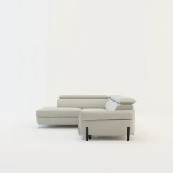 Narożniki|Instilo Narożnik rozkładany z regulowanymi zagłówkami jasnoszary ROMEO prawy