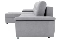 Narożnik rozkładany z regulowanym podłokietnikiem szary ERGON