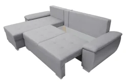 Narożnik rozkładany z regulowanym podłokietnikiem szary ERGON