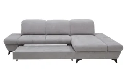 Narożniki| Narożnik rozkładany z regulowanymi zagłówkami szary HARPER prawy