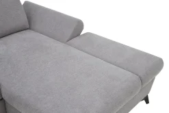 Narożniki| Narożnik rozkładany z regulowanymi zagłówkami szary HARPER prawy