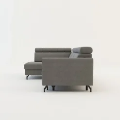 FN Design Narożnik rozkładany z regulowanymi zagłówkami szary TULIA lewy