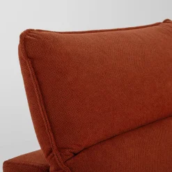 Narożnik rozkładany z regulowanymi zagłówkami ceglasty GLOW