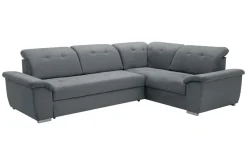 Narożniki|Exline Narożnik rozkładany z regulowanymi zagłówkami szary PEORIA L prawy