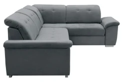 Narożniki|Exline Narożnik rozkładany z regulowanymi zagłówkami szary PEORIA L prawy