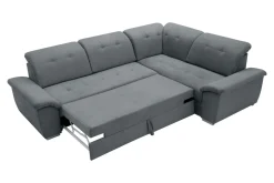 Narożniki|Exline Narożnik rozkładany z regulowanymi zagłówkami szary PEORIA L prawy