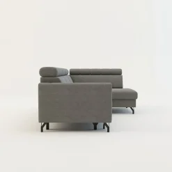 FN Design Narożnik rozkładany z regulowanymi zagłówkami szary TULIA prawy