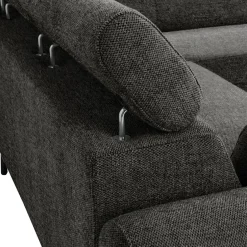 Narożniki| Narożnik rozkładany z regulowanymi zagłówkami ciemnoszary TRENTO prawy