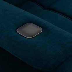 Werdomo Narożnik rozkładany z regulowanymi zagłówkami granatowy ASTOLA prawy