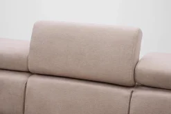 Exline Narożnik rozkładany z regulowanymi zagłówkami beżowy PABLO NEW lewy