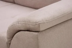 Exline Narożnik rozkładany z regulowanymi zagłówkami beżowy PABLO NEW lewy