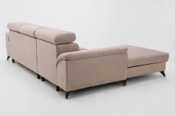 Exline Narożnik rozkładany z regulowanymi zagłówkami beżowy PABLO NEW lewy