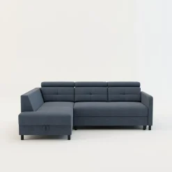 FN Design Narożnik rozkładany z regulowanymi zagłówkami niebieski WONDER lewy