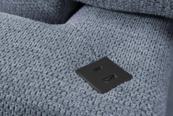 FN Design Narożnik rozkładany z regulowanymi zagłówkami niebieski WONDER lewy