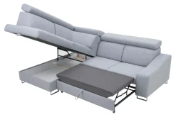 Softi Narożnik rozkładany z regulowanymi zagłówkami BRICO prawy