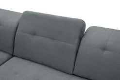 Narożniki|Exline Narożnik rozkładany z regulowanymi zagłówkami szary PEORIA L lewy