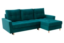 Narożniki|Exline Narożnik rozkładany zielony ZOYA