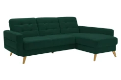 Impresti Narożnik rozkładany zielony BODO prawy