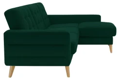 Impresti Narożnik rozkładany zielony BODO prawy