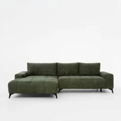 Instilo Narożnik rozkładany zielony MAURO prawy