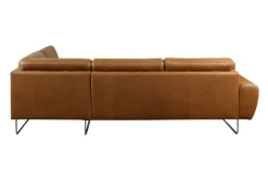 Trend Line Narożnik skórzany brązowy SPRING prawy