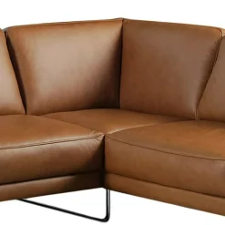 Trend Line Narożnik skórzany brązowy SPRING prawy