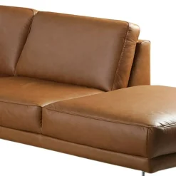 Trend Line Narożnik skórzany brązowy SPRING prawy