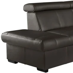 Narożniki|Trend Line Narożnik skórzany brązowy z regulowanymi zagłówkami TOWN