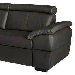 Narożniki|Trend Line Narożnik skórzany brązowy z regulowanymi zagłówkami TOWN