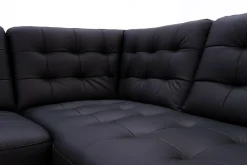 Impresti Narożnik skórzany czarny MALMO lewy