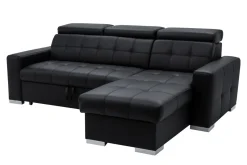 Narożniki| Narożnik skórzany czarny NOTTI