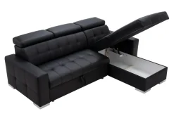 Narożniki| Narożnik skórzany czarny NOTTI