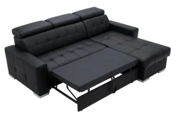 Narożniki| Narożnik skórzany czarny NOTTI