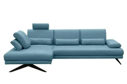 Trend Line Narożnik skórzany niebieski LAZUR lewy