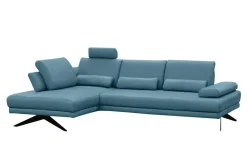 Trend Line Narożnik skórzany niebieski LAZUR lewy